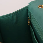 Rare Chanel 1997 Turquoise Caviar Kelly Bag 24K GP - FashioNica