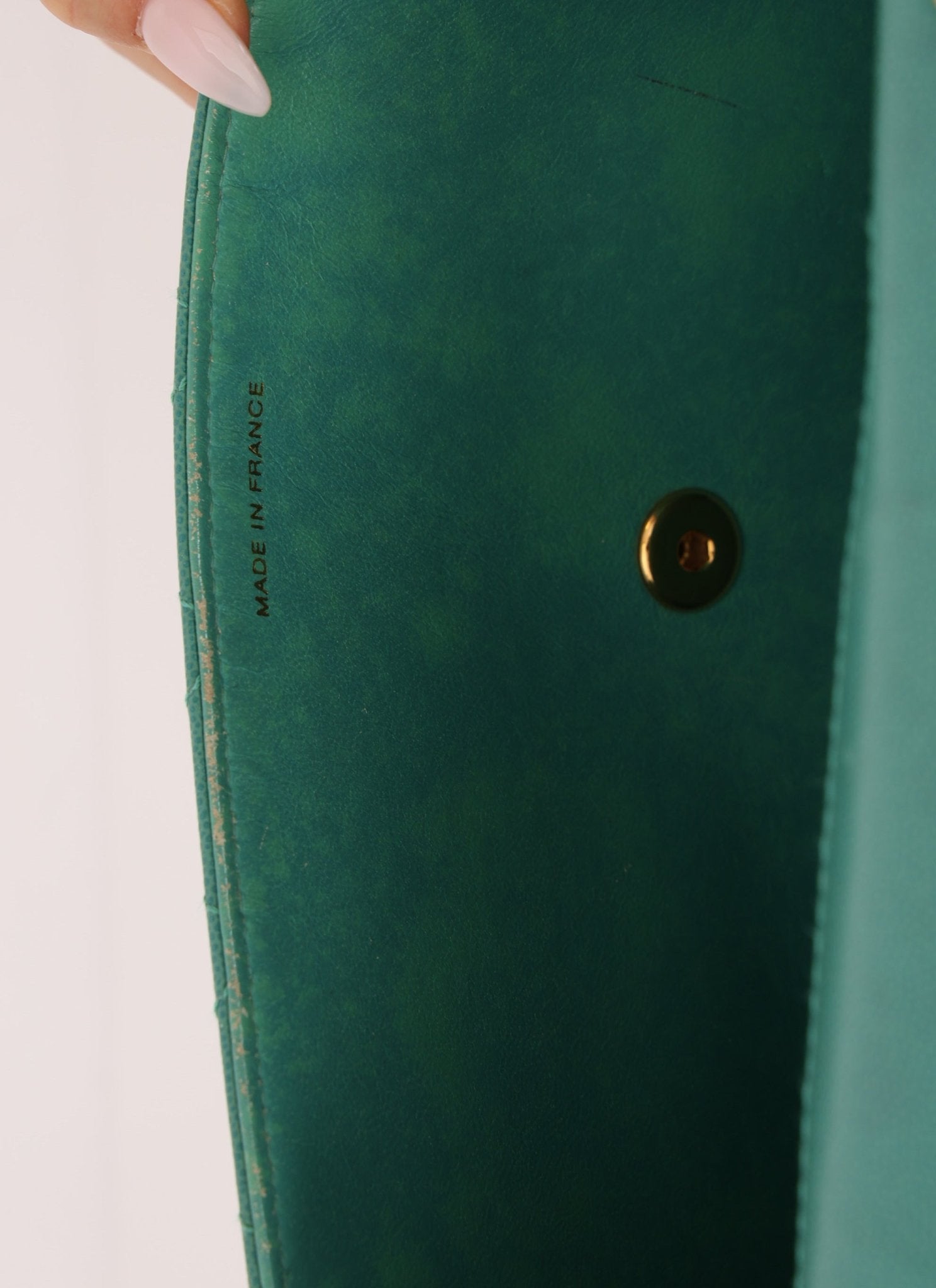 Rare Chanel 1997 Turquoise Caviar Kelly Bag 24K GP - FashioNica