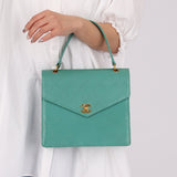 Rare Chanel 1997 Turquoise Caviar Kelly Bag 24K GP - FashioNica