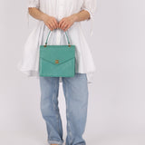 Rare Chanel 1997 Turquoise Caviar Kelly Bag 24K GP - FashioNica