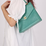 Rare Chanel 1997 Turquoise Caviar Kelly Bag 24K GP - FashioNica