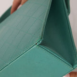 Rare Chanel 1997 Turquoise Caviar Kelly Bag 24K GP - FashioNica