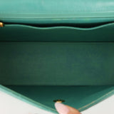 Rare Chanel 1997 Turquoise Caviar Kelly Bag 24K GP - FashioNica