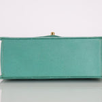 Rare Chanel 1997 Turquoise Caviar Kelly Bag 24K GP - FashioNica