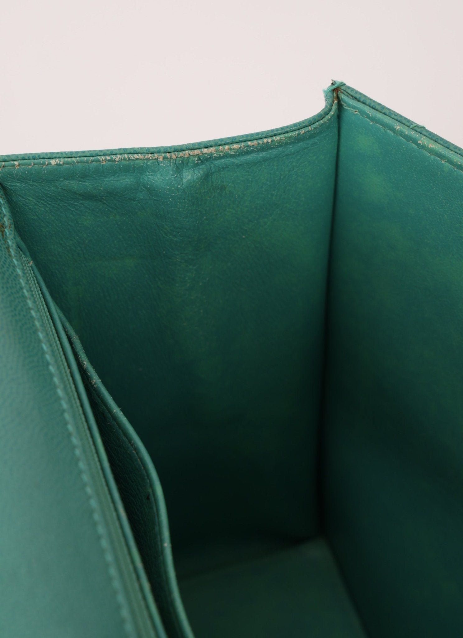 Rare Chanel 1997 Turquoise Caviar Kelly Bag 24K GP - FashioNica