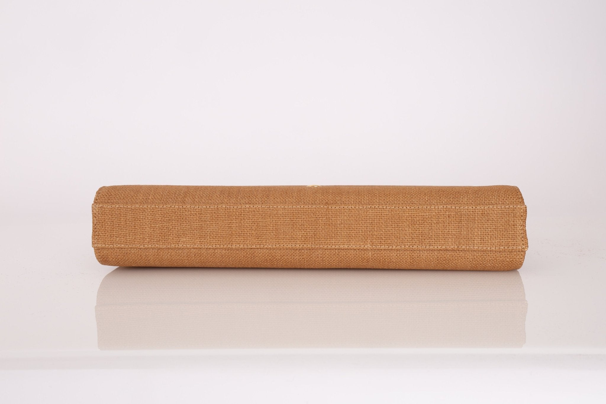 Rare Chanel 1998 Burlap XL Turnlock Briefcase 24k GP - FashioNica