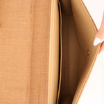 Rare Chanel 1998 Burlap XL Turnlock Briefcase 24k GP - FashioNica