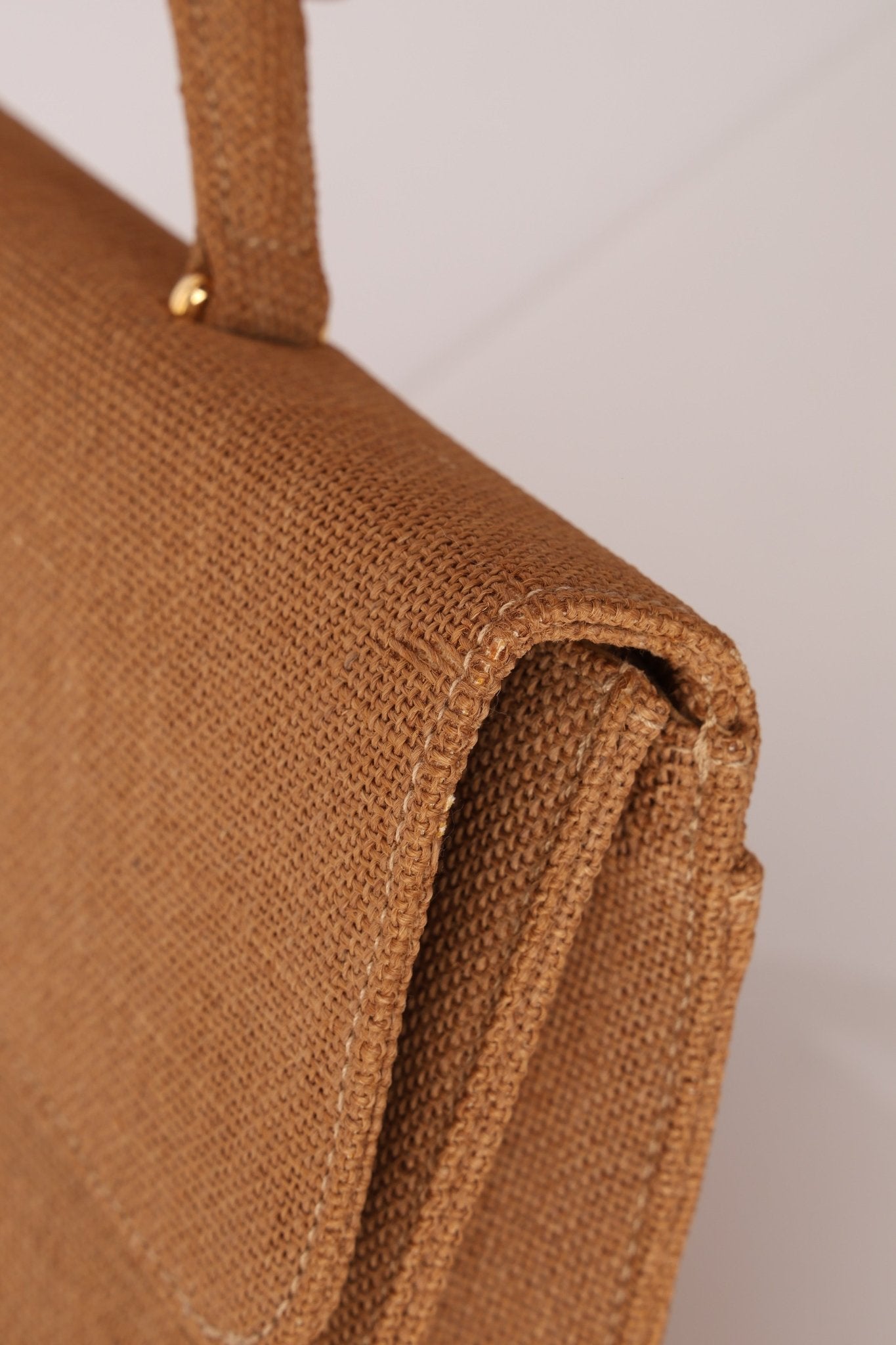 Rare Chanel 1998 Burlap XL Turnlock Briefcase 24k GP - FashioNica