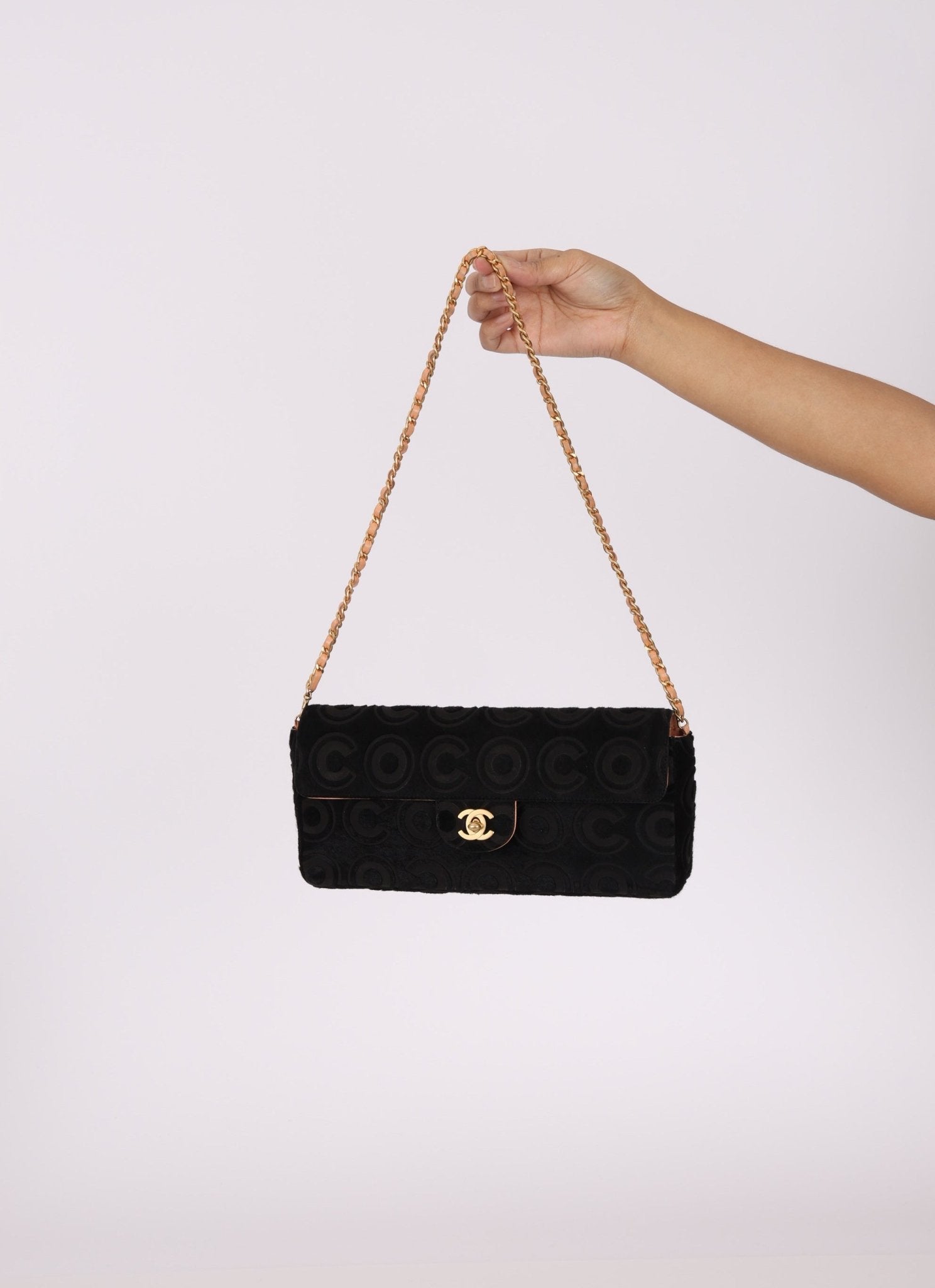 Rare Chanel 2000 Ponyhair Coco East West Half Flap - FashioNica