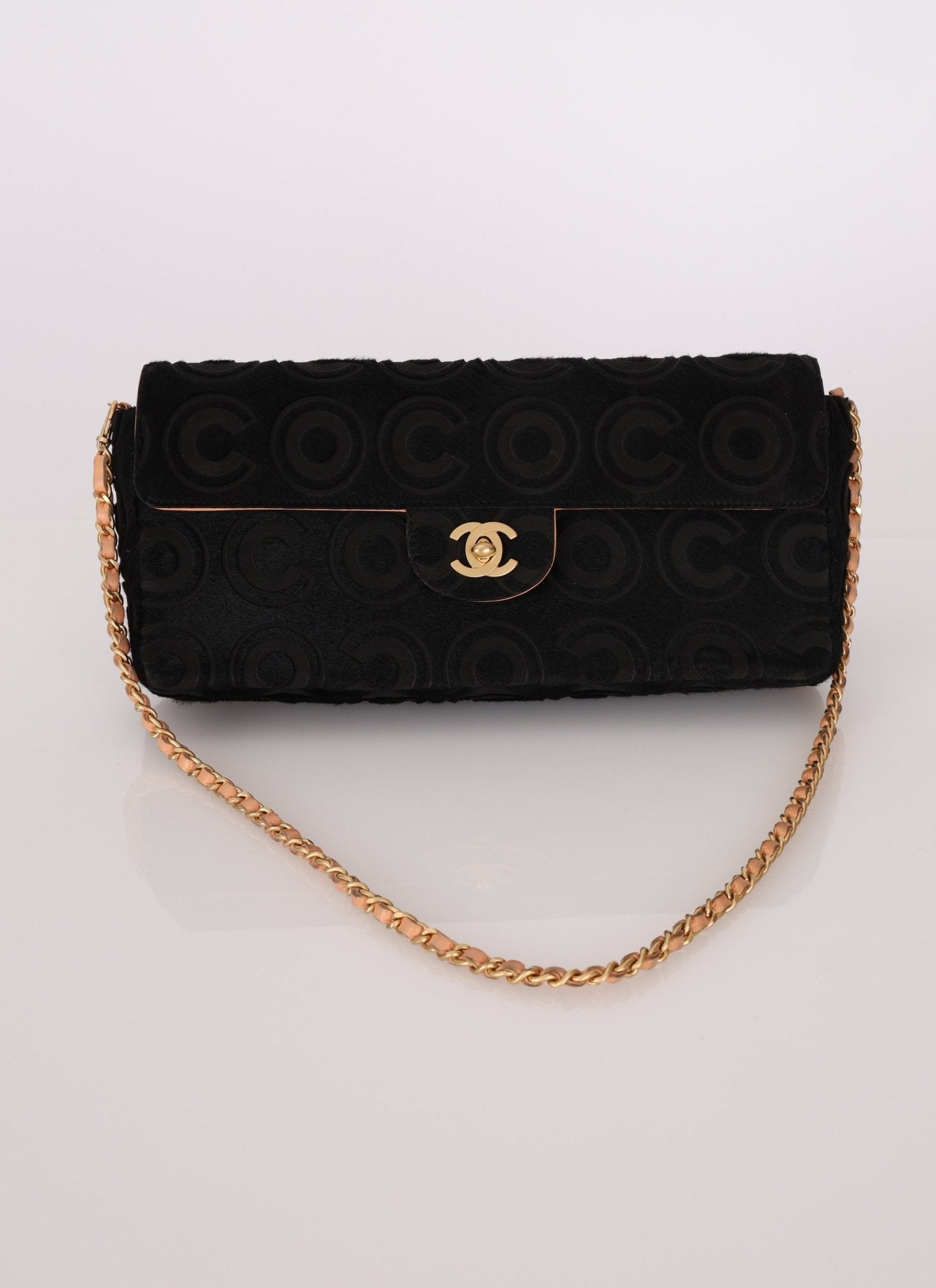 Rare Chanel 2000 Ponyhair Coco East West Half Flap - FashioNica