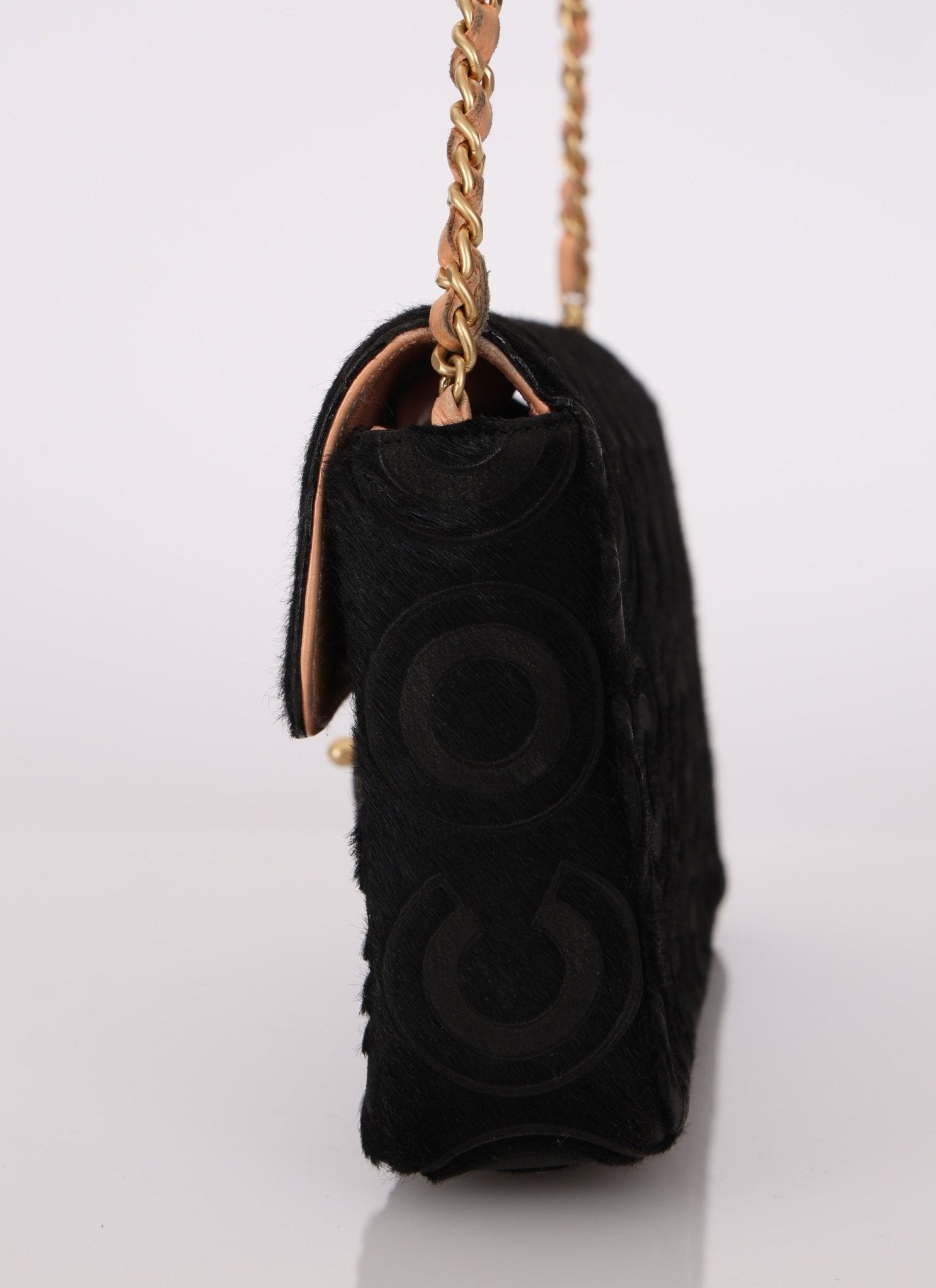 Rare Chanel 2000 Ponyhair Coco East West Half Flap - FashioNica