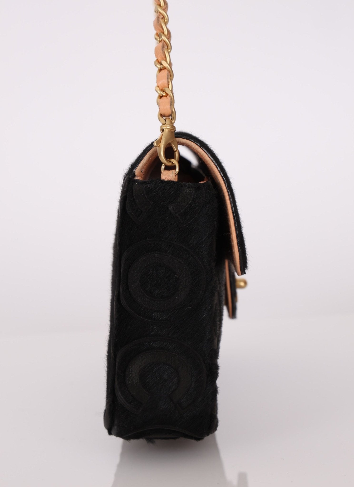 Rare Chanel 2000 Ponyhair Coco East West Half Flap - FashioNica