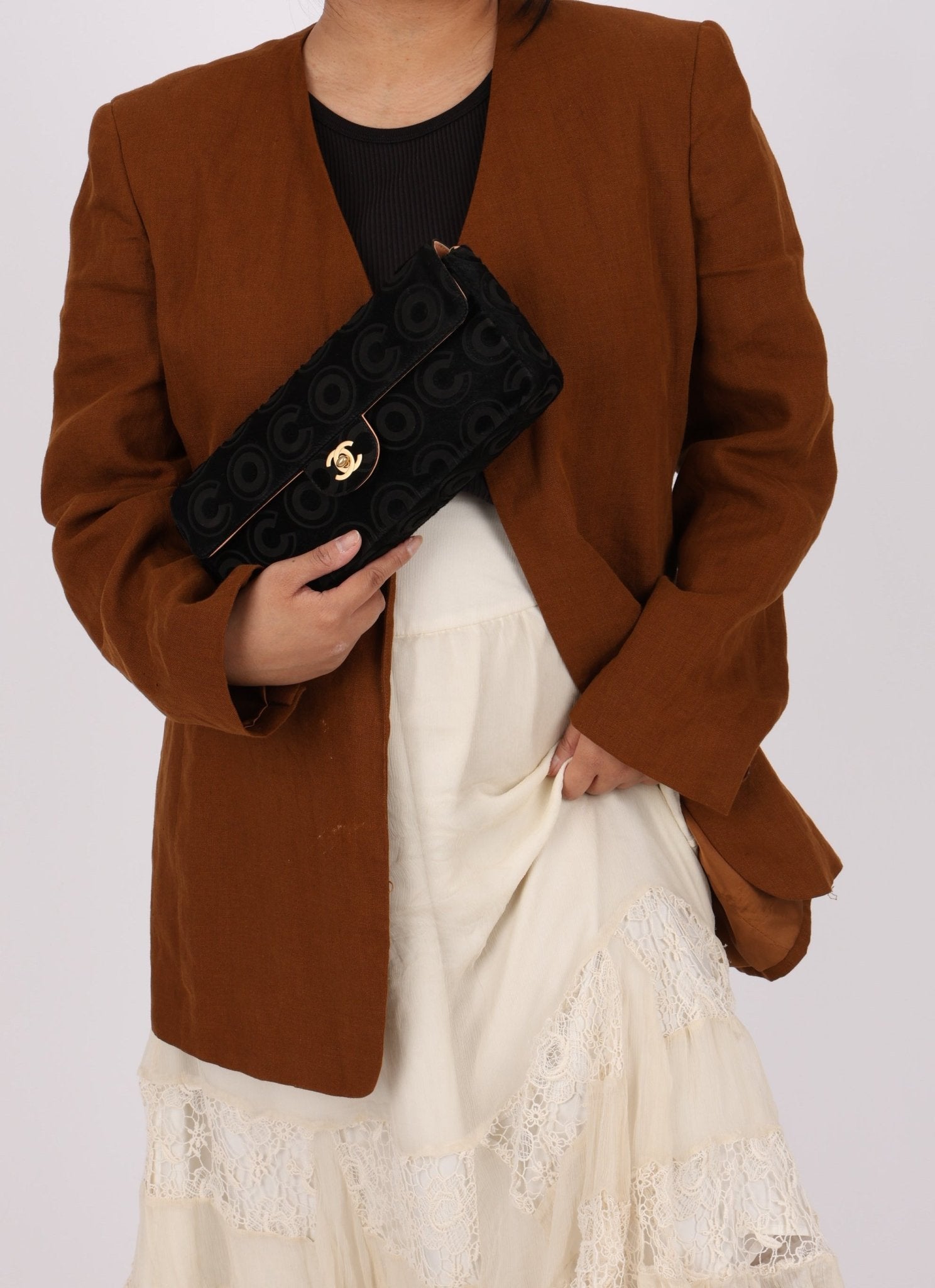 Rare Chanel 2000 Ponyhair Coco East West Half Flap - FashioNica