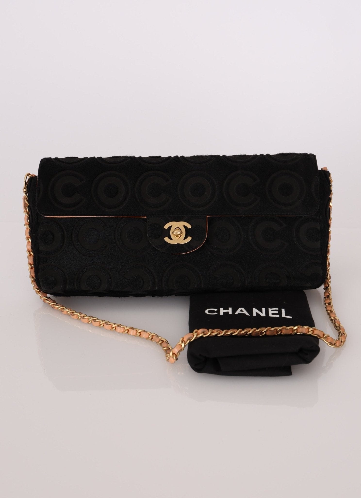 Rare Chanel 2000 Ponyhair Coco East West Half Flap - FashioNica