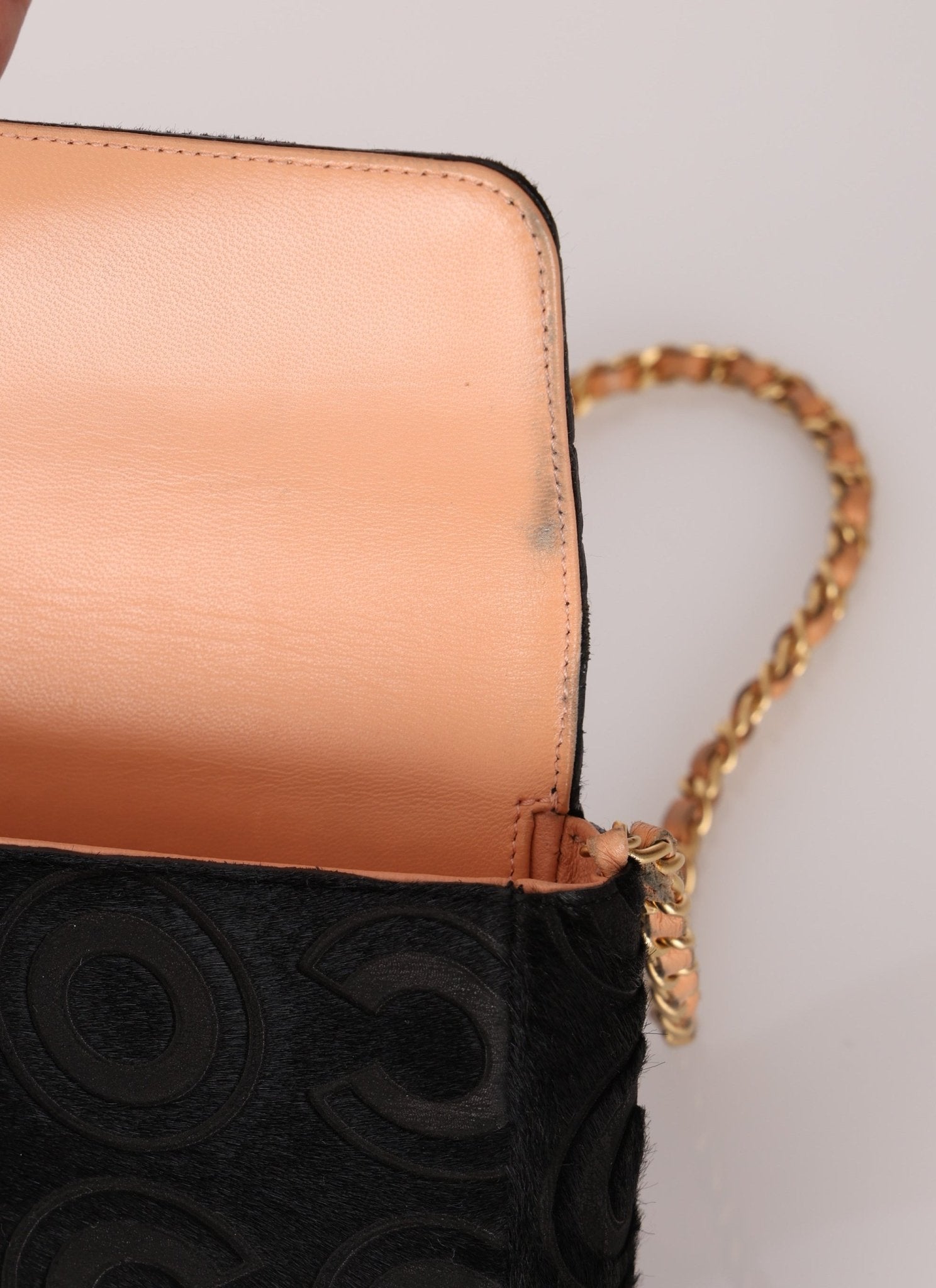 Rare Chanel 2000 Ponyhair Coco East West Half Flap - FashioNica