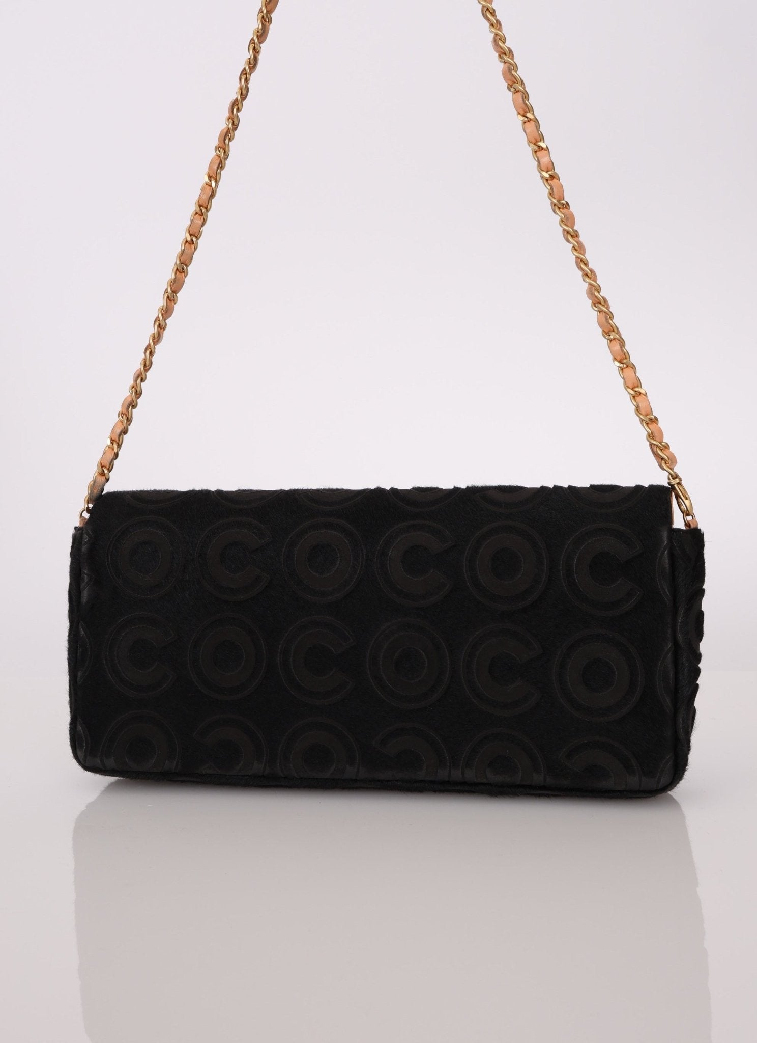 Rare Chanel 2000 Ponyhair Coco East West Half Flap - FashioNica