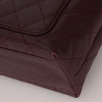 Rare Chanel 2001 Bordeaux Caviar Kelly Top Handle 24K GP - FashioNica