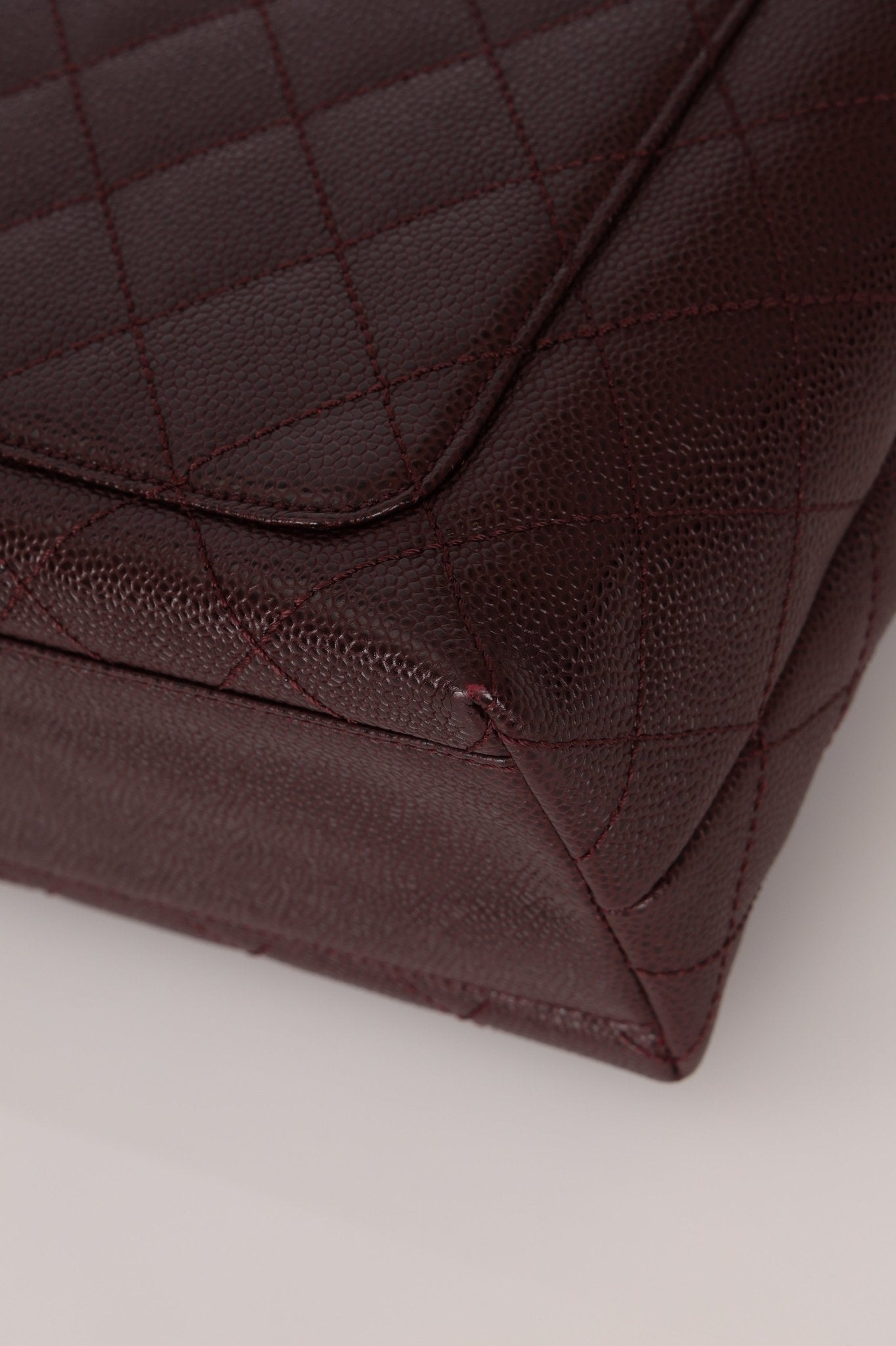 Rare Chanel 2001 Bordeaux Caviar Kelly Top Handle 24K GP - FashioNica