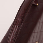 Rare Chanel 2001 Bordeaux Caviar Kelly Top Handle 24K GP - FashioNica