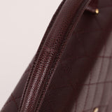 Rare Chanel 2001 Bordeaux Caviar Kelly Top Handle 24K GP - FashioNica