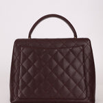 Rare Chanel 2001 Bordeaux Caviar Kelly Top Handle 24K GP - FashioNica