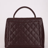 Rare Chanel 2001 Bordeaux Caviar Kelly Top Handle 24K GP - FashioNica