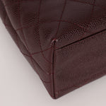 Rare Chanel 2001 Bordeaux Caviar Kelly Top Handle 24K GP - FashioNica