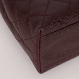 Rare Chanel 2001 Bordeaux Caviar Kelly Top Handle 24K GP - FashioNica