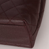 Rare Chanel 2001 Bordeaux Caviar Kelly Top Handle 24K GP - FashioNica