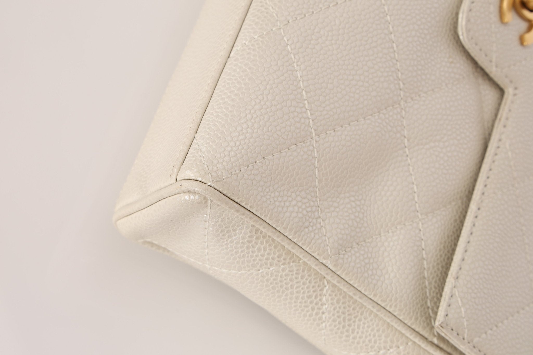 Rare Chanel 2002 Iridescent Caviar Turnlock Single Flap Bag 24k GP - FashioNica