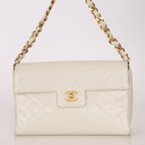 Rare Chanel 2002 Iridescent Caviar Turnlock Single Flap Bag 24k GP - FashioNica