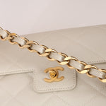 Rare Chanel 2002 Iridescent Caviar Turnlock Single Flap Bag 24k GP - FashioNica