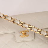 Rare Chanel 2002 Iridescent Caviar Turnlock Single Flap Bag 24k GP - FashioNica