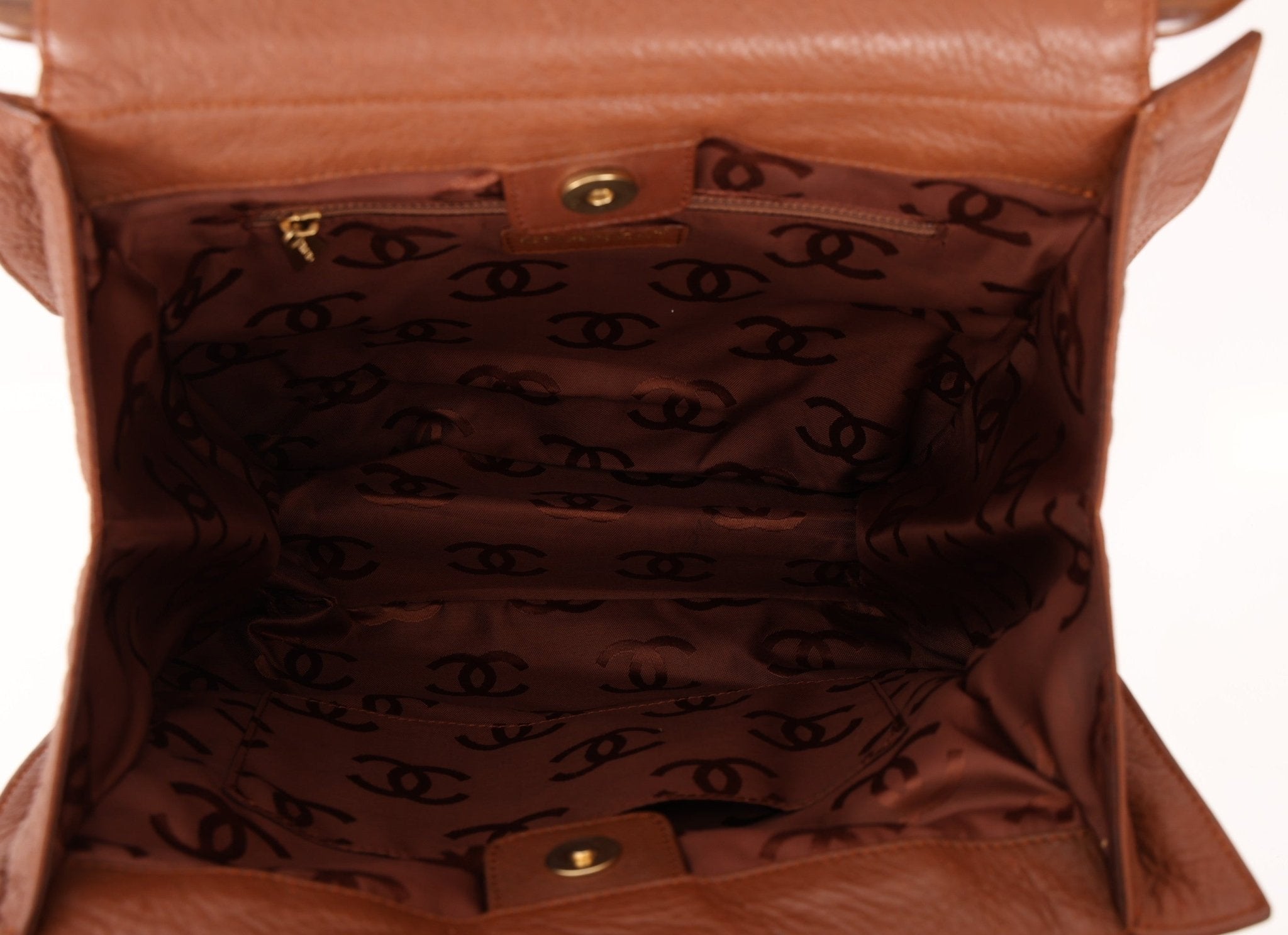 Rare Chanel 2003 Whipstitch Wood Top Handle Tote - FashioNica