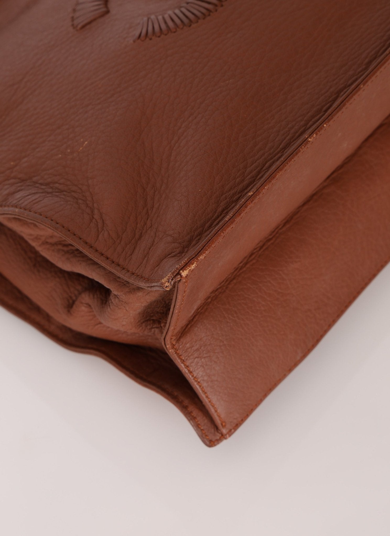 Rare Chanel 2003 Whipstitch Wood Top Handle Tote - FashioNica