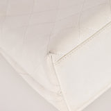 Rare Chanel 2003 White Caviar Wood Top Handle Tote - FashioNica