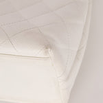 Rare Chanel 2003 White Caviar Wood Top Handle Tote - FashioNica