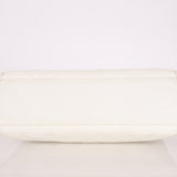 Rare Chanel 2003 White Caviar Wood Top Handle Tote - FashioNica