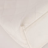 Rare Chanel 2003 White Caviar Wood Top Handle Tote - FashioNica