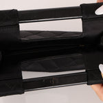 Rare Chanel 2004 Wood Handle Black Satin Mini Tote - FashioNica