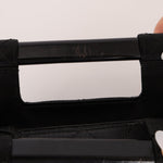 Rare Chanel 2004 Wood Handle Black Satin Mini Tote - FashioNica