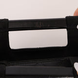 Rare Chanel 2004 Wood Handle Black Satin Mini Tote - FashioNica