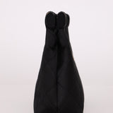 Rare Chanel 2004 Wood Handle Black Satin Mini Tote - FashioNica