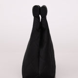 Rare Chanel 2004 Wood Handle Black Satin Mini Tote - FashioNica