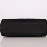 Rare Chanel 2004 Wood Handle Black Satin Mini Tote - FashioNica