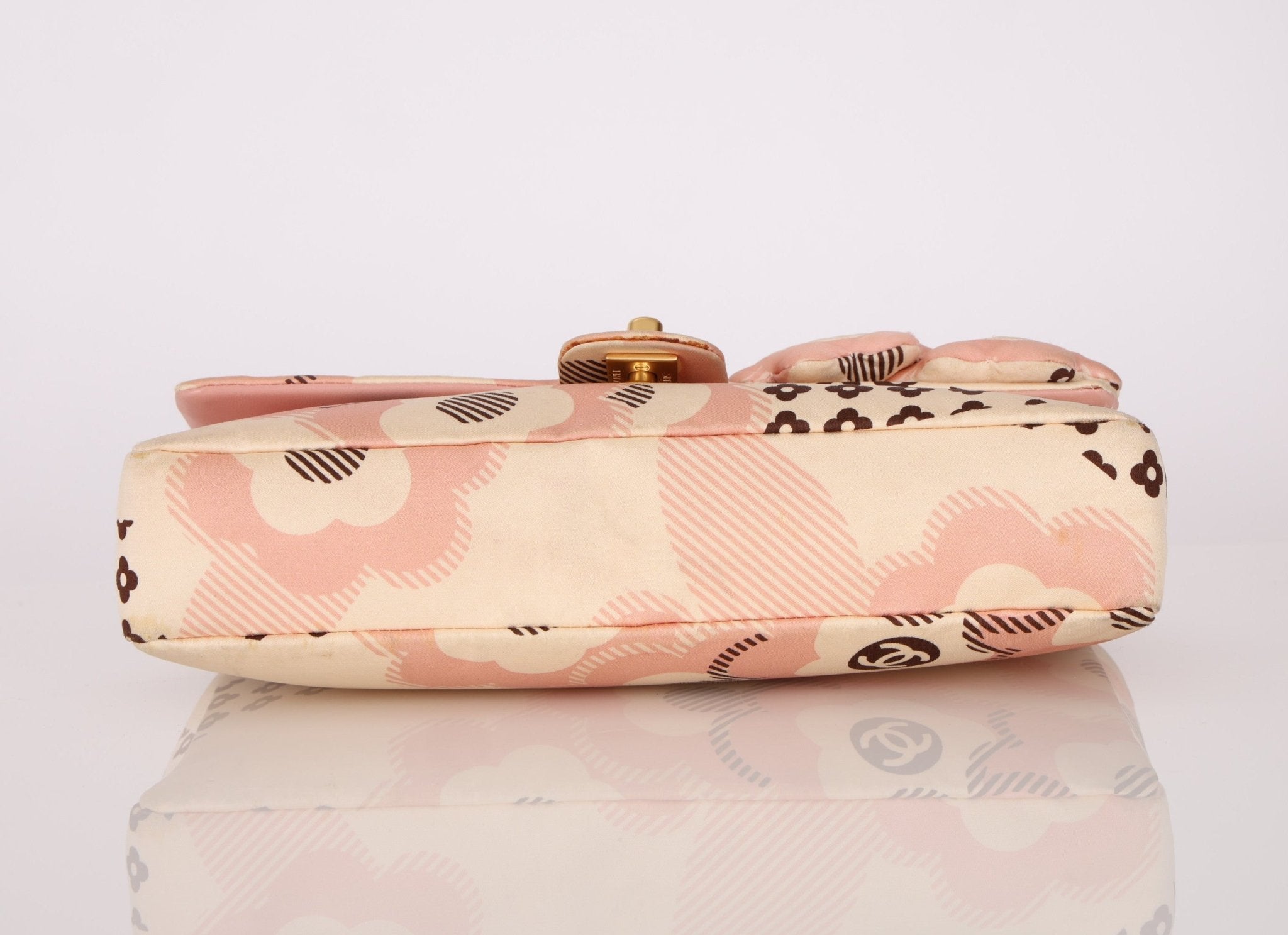 Rare Chanel 2005 Satin Camellia Classic Flap - FashioNica