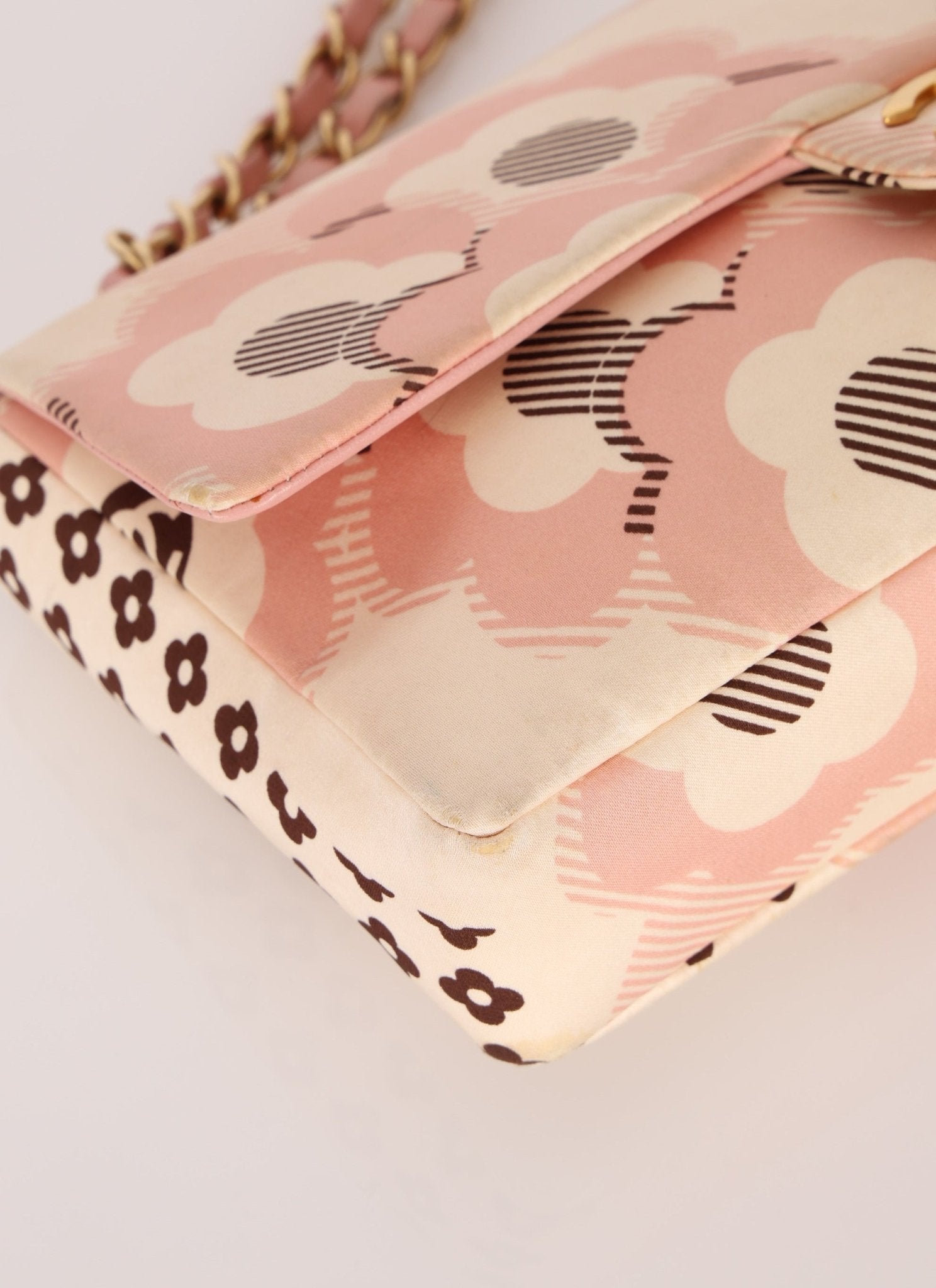 Rare Chanel 2005 Satin Camellia Classic Flap - FashioNica