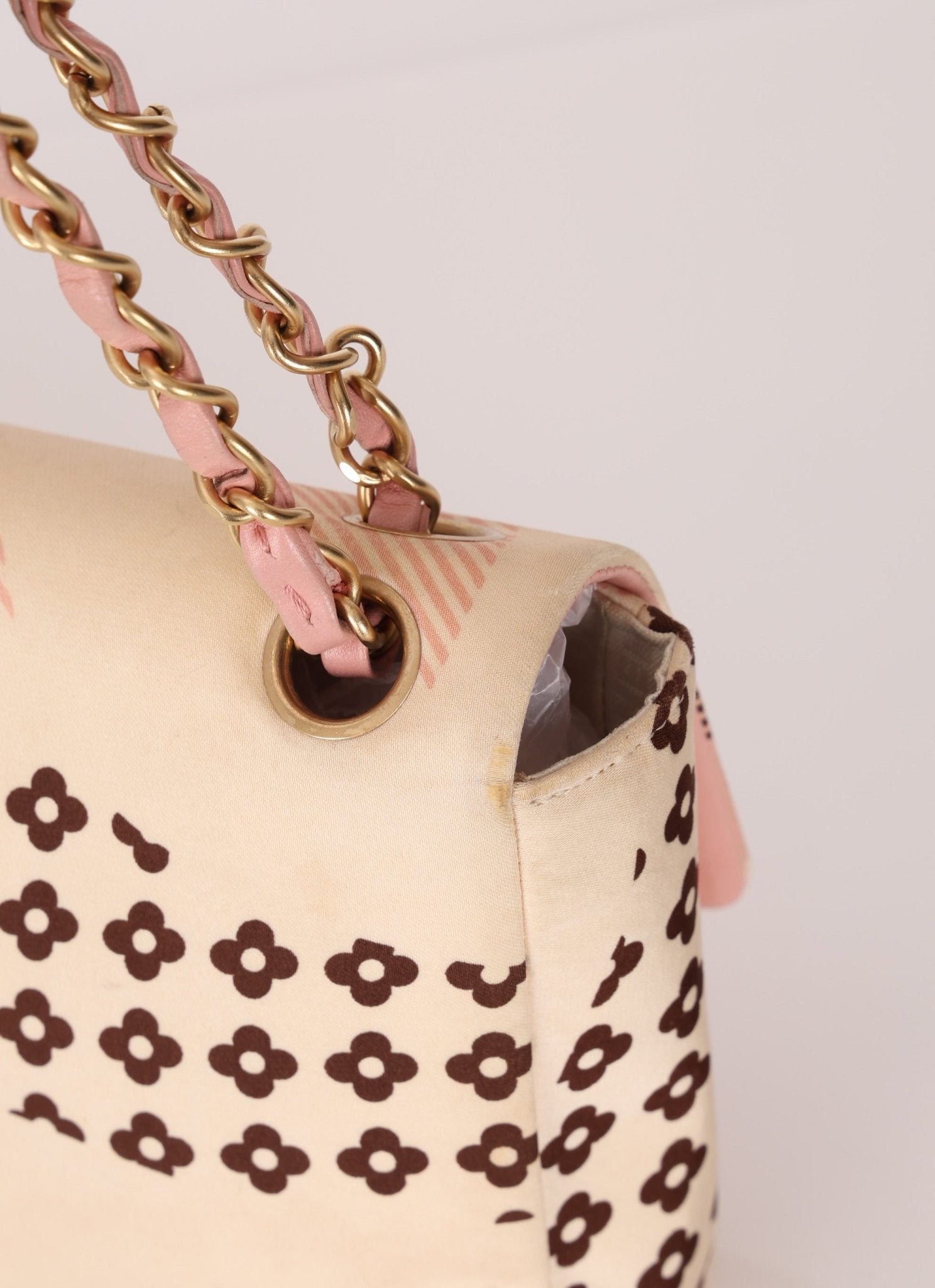 Rare Chanel 2005 Satin Camellia Classic Flap - FashioNica