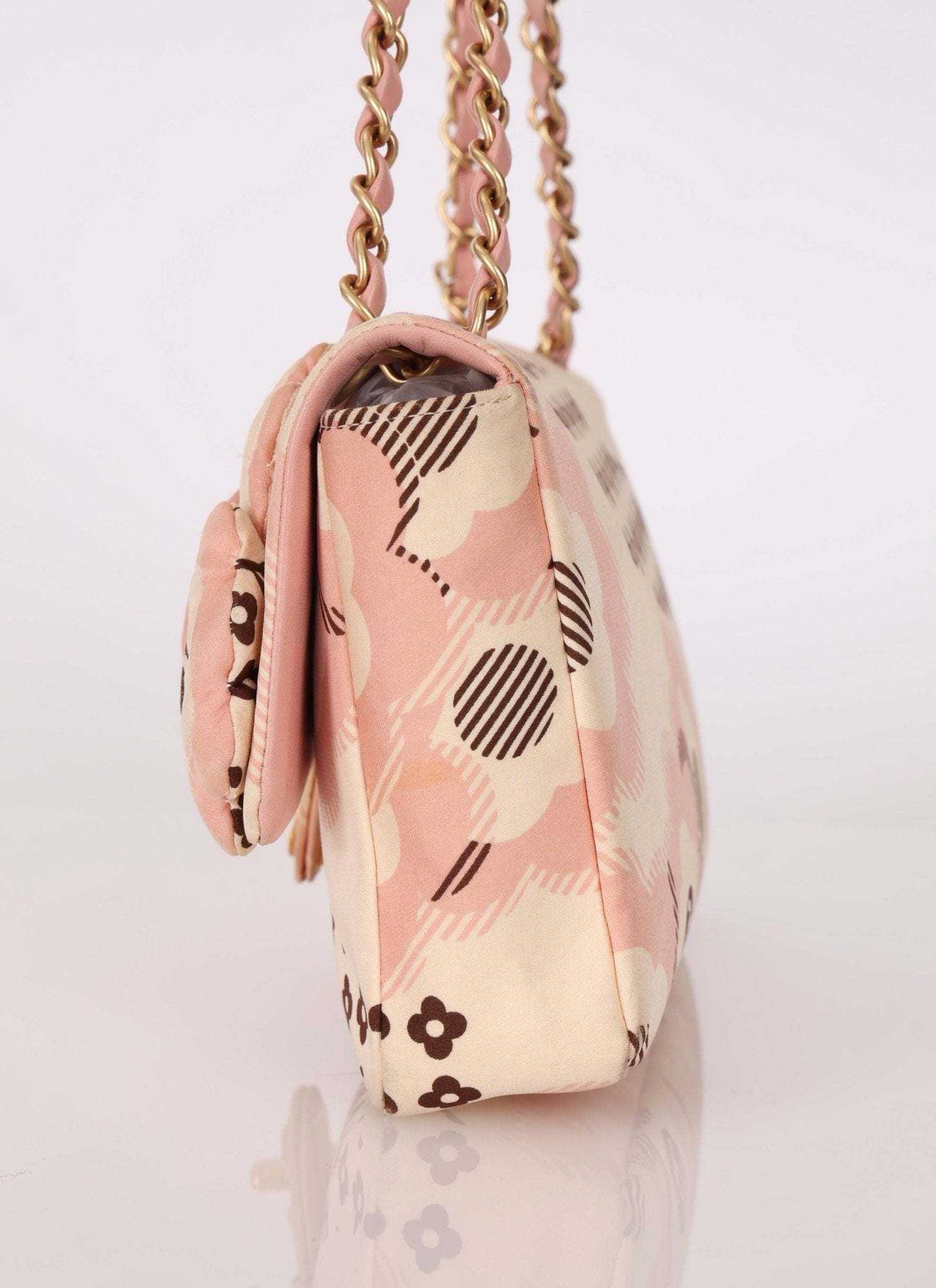 Rare Chanel 2005 Satin Camellia Classic Flap - FashioNica