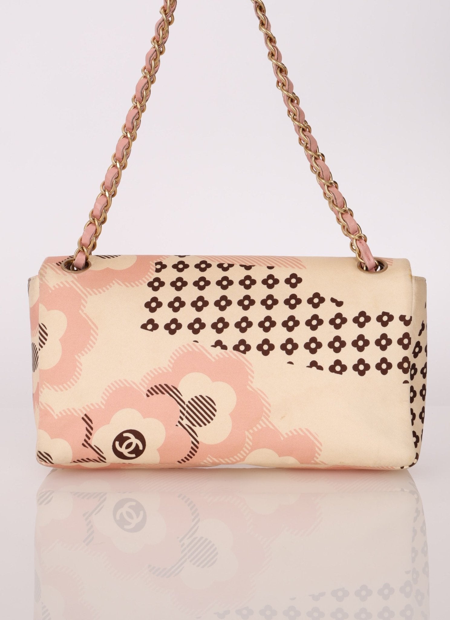 Rare Chanel 2005 Satin Camellia Classic Flap - FashioNica